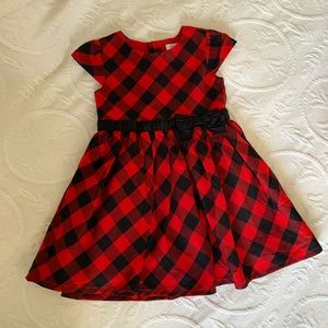 Christmas Dress 18m - Plaid Circle Dress Toddler